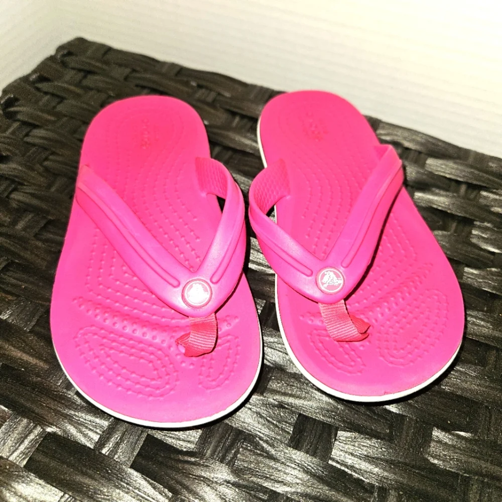 Crocs Crocsband Flip Flops Little Girls Slip On Size C9